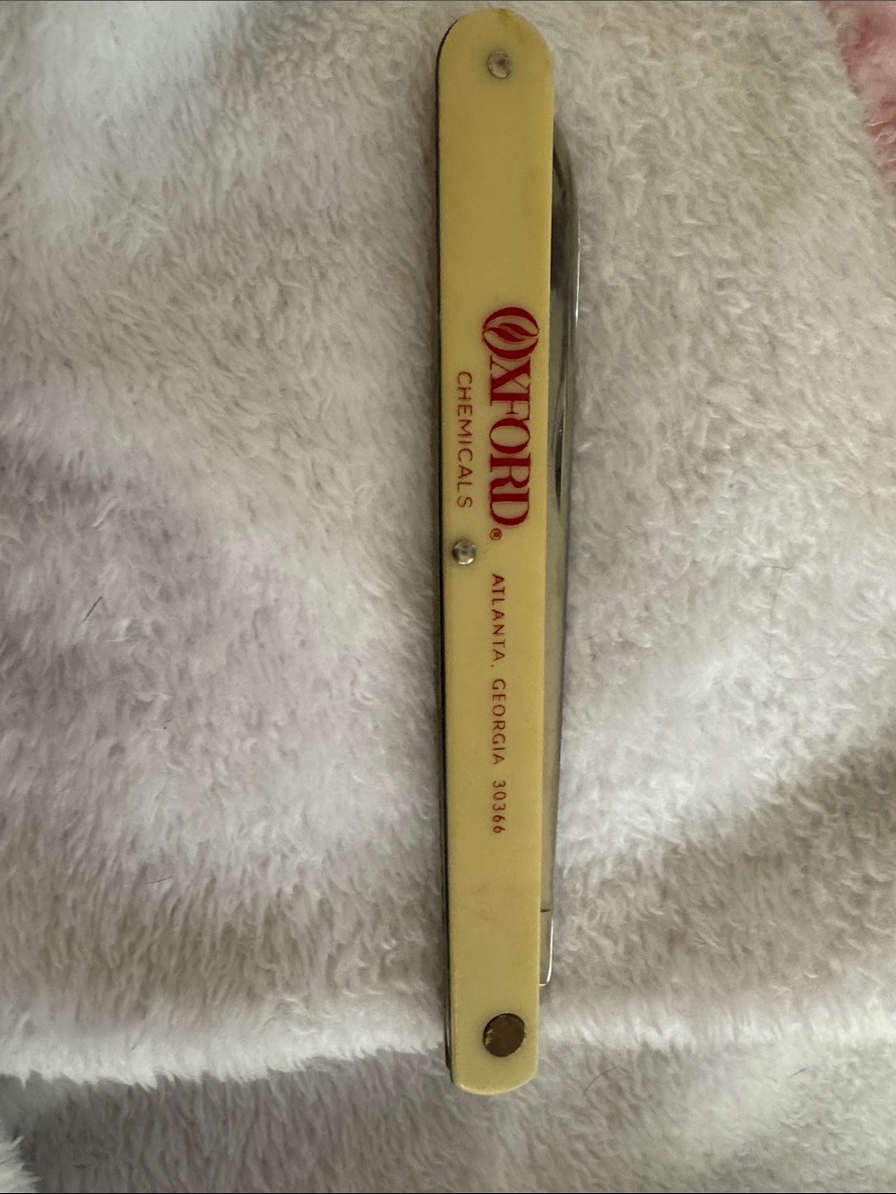 Oxford Promotional Pocket Knife with Red Logo Vintage